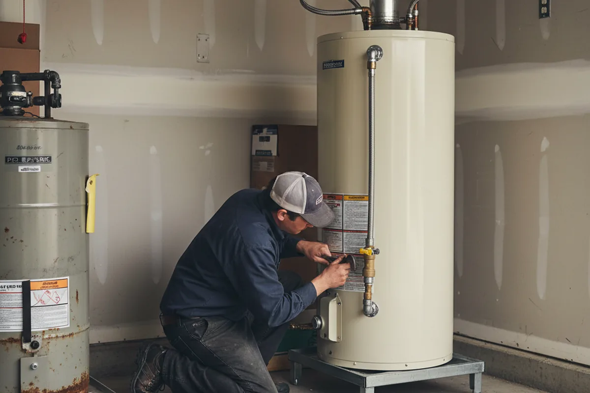 Water heater and shutoff valve replacement in Parker Dam