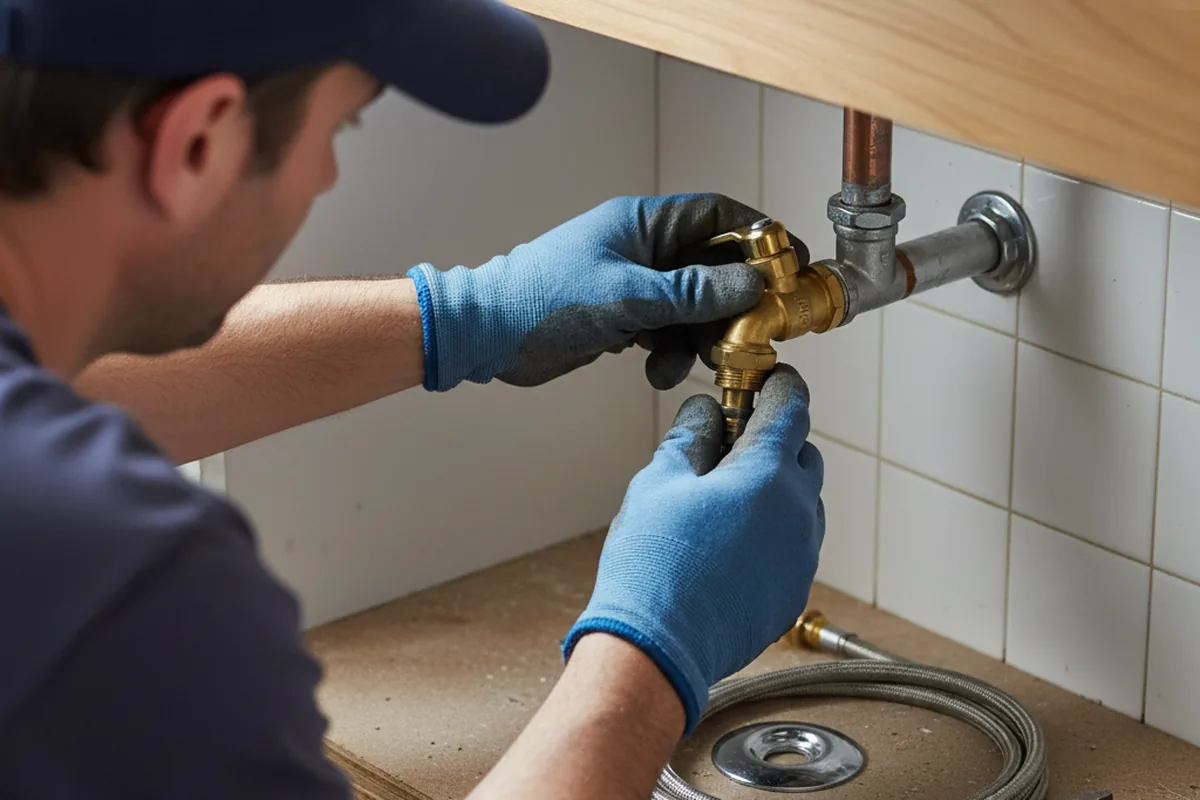 Shutoff valve and fitting work during Faucet and Fixture Repair in Parker Dam